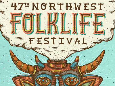 Folklife Festival festival folklife illustration mask mexico music northwest seattle type