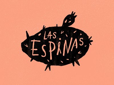 Las Espinas cactus design handlettering logo nopal tacos type typography