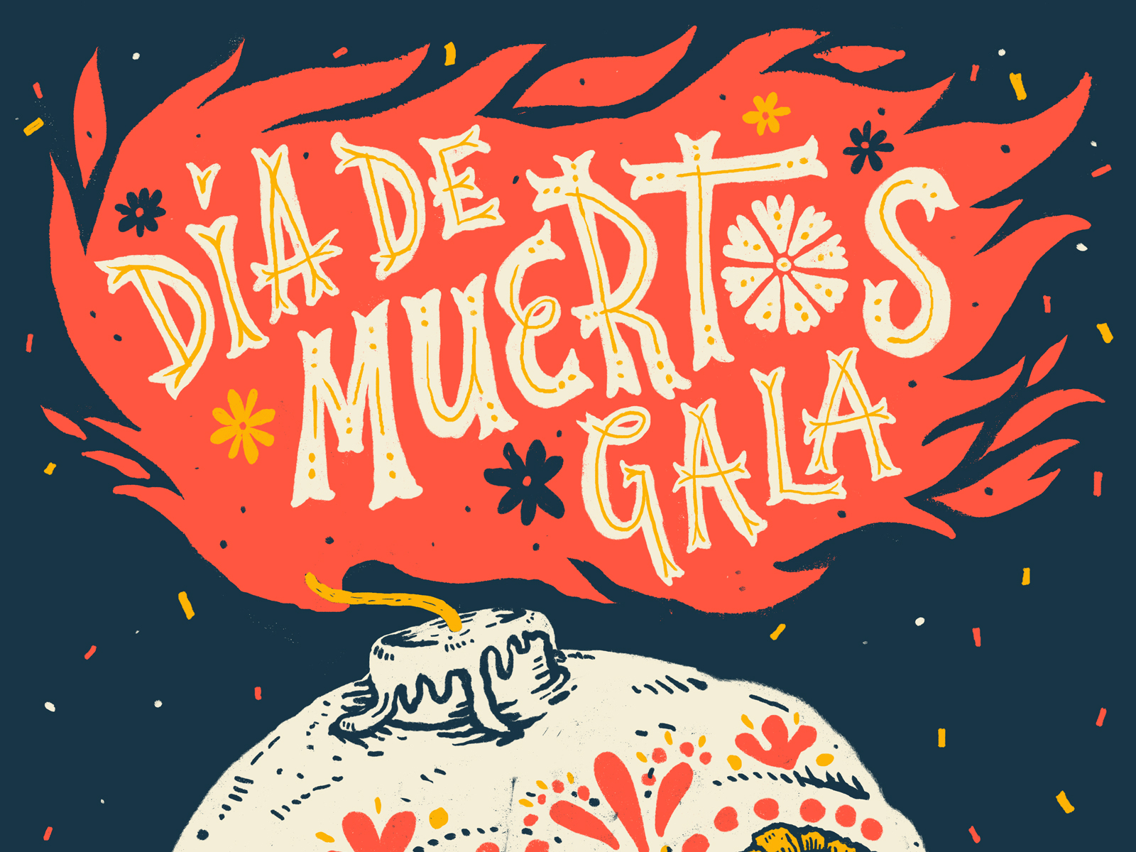 Día de Muertos design handdrawn handlettering illustration lettering poster seattle type typography