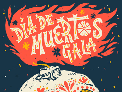 Día de Muertos design handdrawn handlettering illustration lettering poster seattle type typography