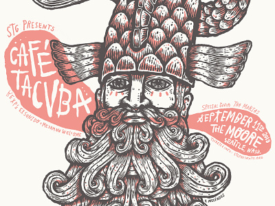 Café Tacvba cafe tacvba design handdrawn handlettering illustration lettering mexico poster seattle type typography
