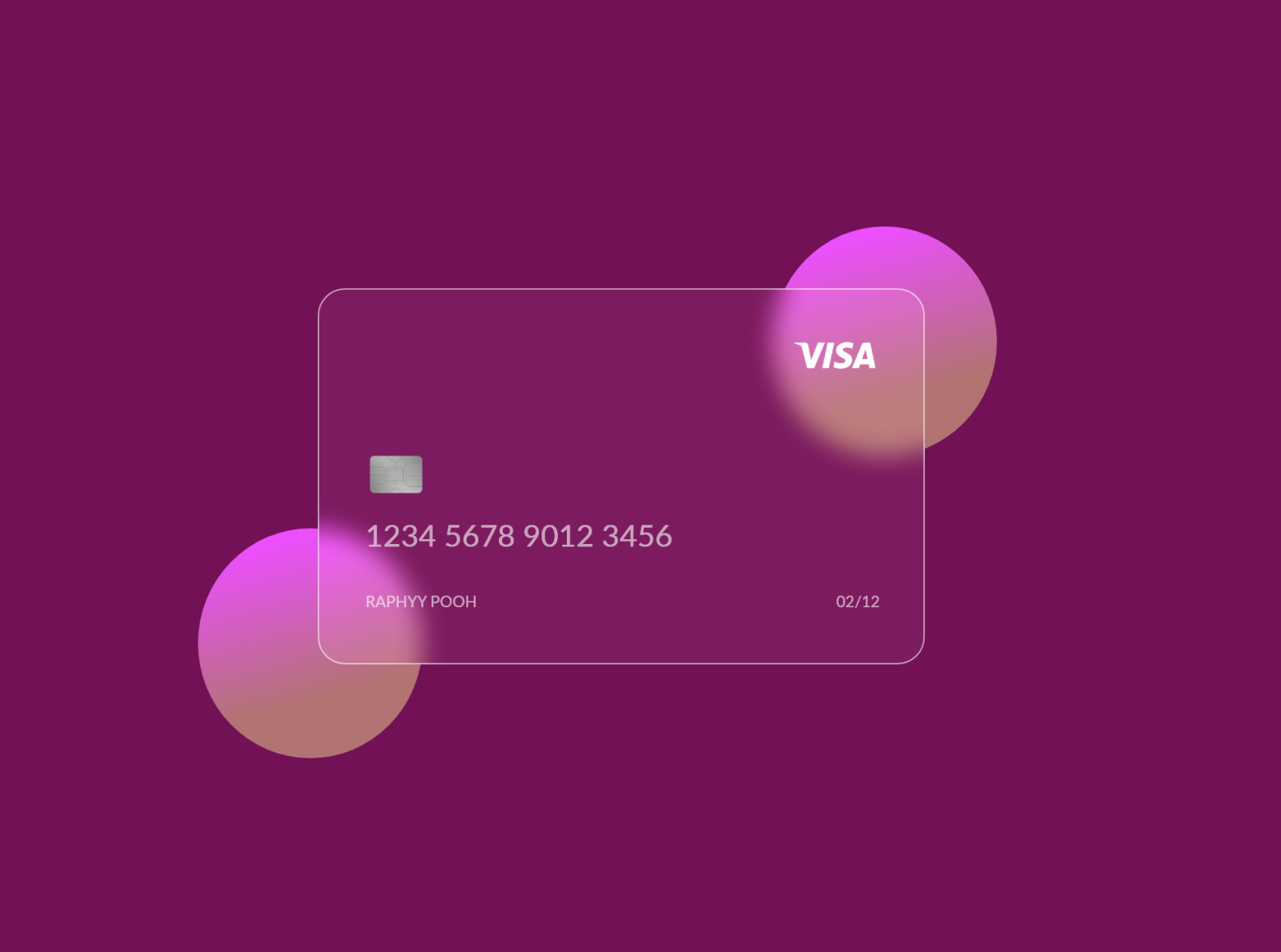 Credit card glassmorphism by negroni on Dribbble