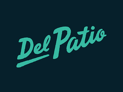 Del Patio lettering script type typography