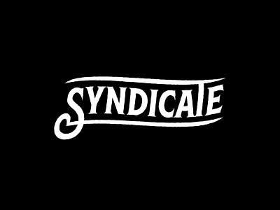 Syndicate lettering logo type typography vector