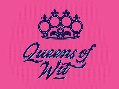 Queens of Wit illustration lettering script type typography
