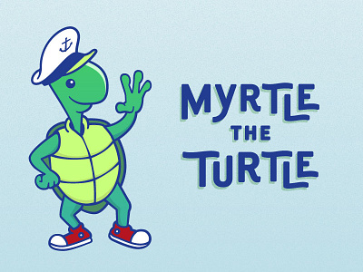 Myrtle the Turtle illustration lettering mascot nautical ocean sailor sea turtle type typography
