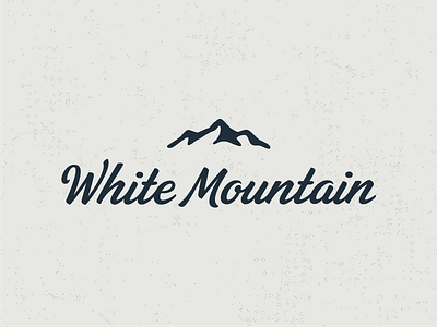 White Mountain Logo lettering mountain script