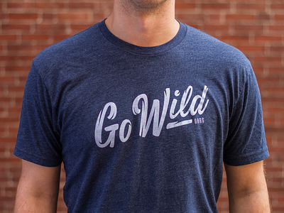 Go Wild Shirt branding custom handlettering illustrator lettering script shirt type typography vector