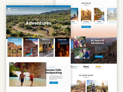 AOA Website Design 829 adventure creative design homepage layout responsive design travel ui website design