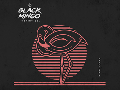 Black Mingo 305 beer branding brewing design concept flamingo local miami