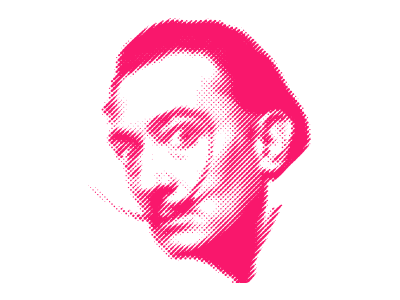 Dalí dali halftone linear magenta minimalist painter pink salvador salvador dali spanish vector