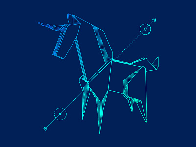 Trojan Unicorn halftone lineart minimal minimalist unicorn vector vector love
