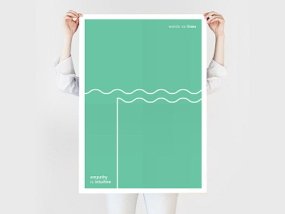 empathy is intuitive concept design lineart lines minimal minimalist mood poster vs words