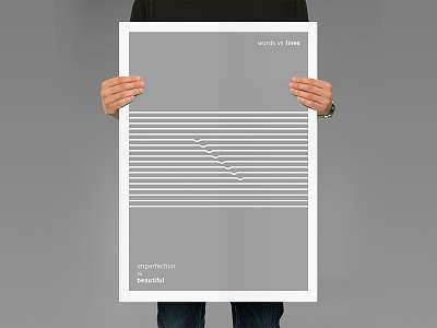 imperfection is beautiful concept design lineart lines minimal minimalist mood poster vs words