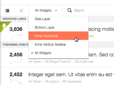 AddThis Analytics Content Filter Drop Down Menu addthis analytics drop down menu filter