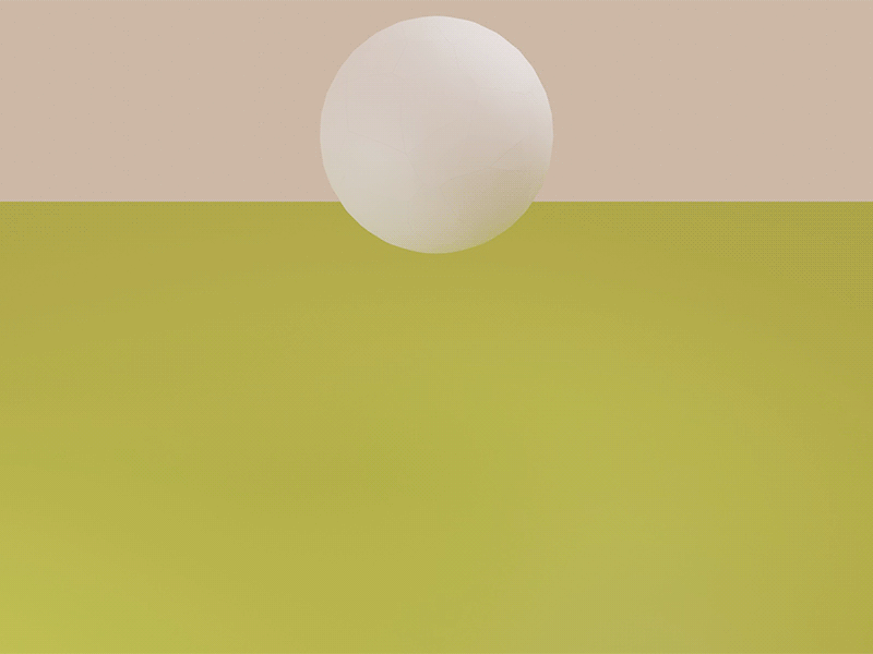 Ceramic ball shattering 3d animation