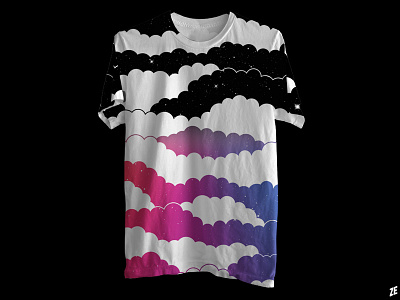 Midnight Glow clouds design gradient shirt sky space t shirt threadless