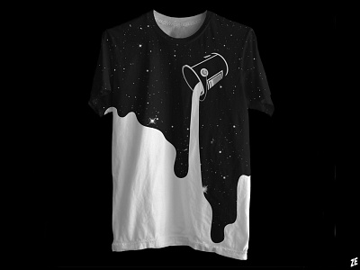 The Big Spill art design negative space paint shirt space stars t shirt threadless