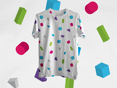 Confetti color fun pattern random shapes threadless