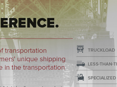 Transportation Co Web texture typography web design