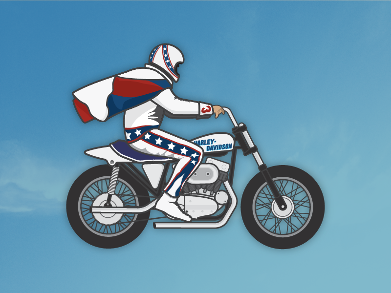 Evel Knievel by Emilio Servigon on Dribbble
