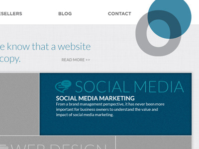 Online Marketing Website Concept blue grey marketing typography ui web