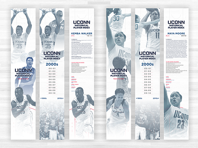 UCONN Historical Data Vertical Screens basketball design experience design navigation typography uconn ui user experience ux