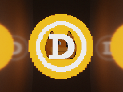 The Dogecoin 🌌 3d 3d art art crypto crypto coin cubic doge dogecoin icon pixel art voxel voxel art