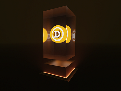 Monoliths - Dogecoin 🌌 3d 3d art art bitcoin black cripto coin crypto cryptocoin cubic design doge dogecoin ethereum illustration monolith voxel voxel art yellow