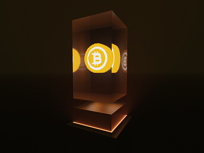 Monoliths - Bitcoin 🌌 3d 3d art art bitcoin blac black cripto coin crypto cryptocoin cubic design ethereum illustration monolith voxel voxel art yellow