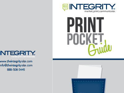 Our Print Pocket Guide blue green grey pocket