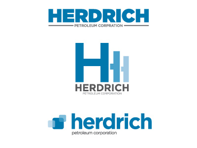 In Progress: Herdrich Logo Options blue gas logo oil petroleum