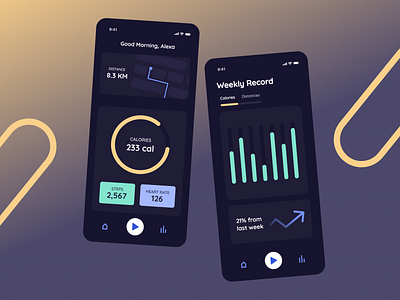 Fat Burning Tracker App app app design application business clean ui design ecommerce health illustration interface design med mobile app run ui ui design ux ux design walk web design