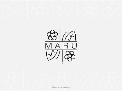 maru flowers branding design flower graphic design identity illustration logo