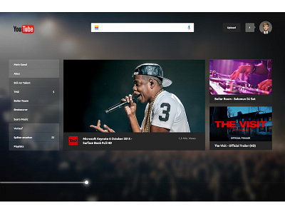 YouTube Stream grid interface lampe layout mockup philipp remake ui ux webdesign youtube