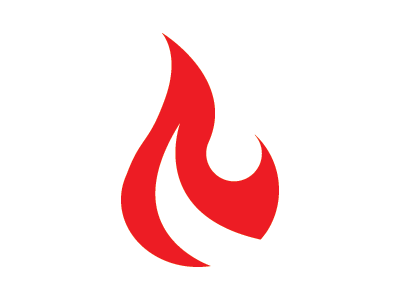 Initial fire logo branding fire initial design innovation logo passion