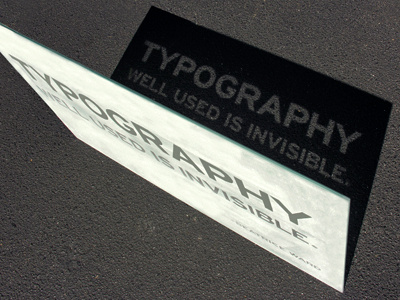 Sign painting inspired by "Printing Should Be Invisible" beatrice warde glass light shadow sign painting sixteen essays on typography the crystal goblet typography