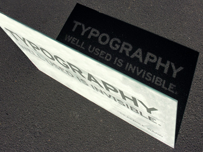 Sign painting inspired by "Printing Should Be Invisible"