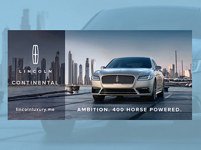 Billboard design for the launching of Lincoln Continental design