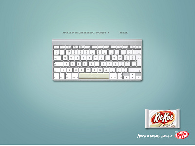 A Proactive Campaign ad for KITKAT White branding design