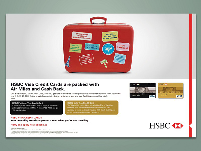 HSBC Campaign ad for VISA Credit Cards branding design illustration