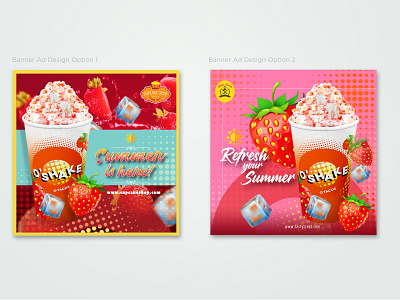 Sample design options for FB banner branding design illustration