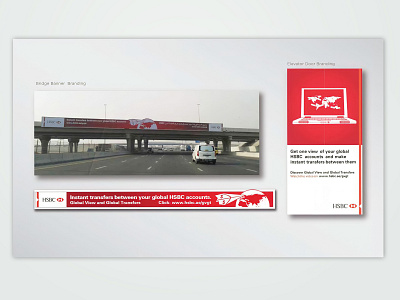 HSBC Bridge banner and elevator branding design branding design illustration