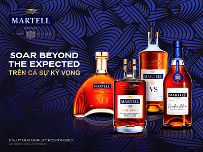 Martell Cognac Banner Ad for Lunar New year (Vietnamese Market) branding design typography