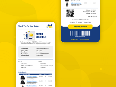 Daily UI #017 (Email Receipt) 017 daily ui daily ui 017 day 17 design email email receipt graphic design myanmar receipt ui ui design ux