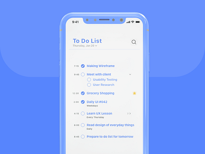 Daily UI #042 (ToDo List)