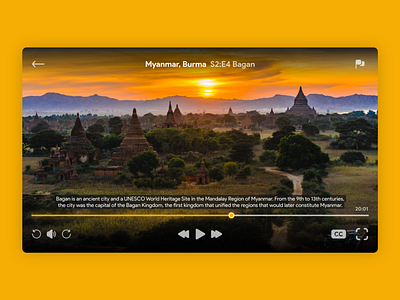 Daily UI #057 (Video Player) 057 daily ui daily ui 057 dailyui day 57 design graphic design movie player music player myanmar player ui ui design ux video player