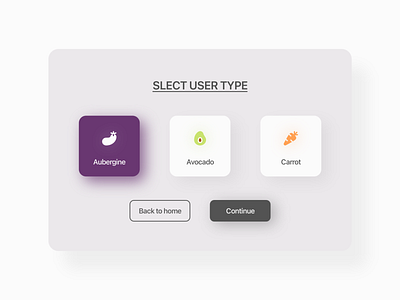 Daily UI #064 (Select User Type)