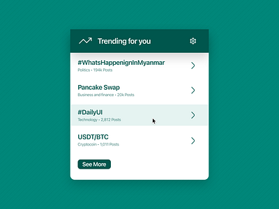 Daily UI #069 (Trending) 069 crypto daily ui dailyui day 69 design graphic design myanmar popular trend trending tweet ui ui design ux