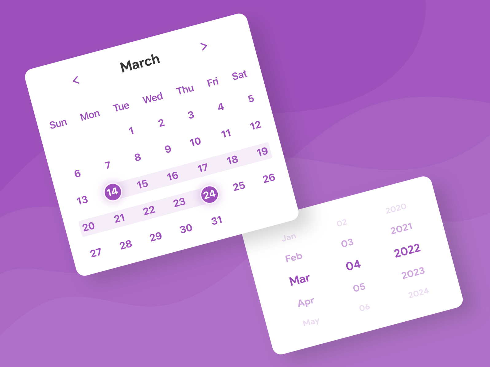 Daily UI #080 (Date Picker) by Ezra Aung on Dribbble